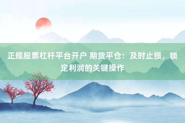 正规股票杠杆平台开户 期货平仓：及时止损，锁定利润的关键操作